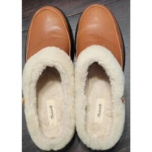 Madewell Tilly Faux Sherling Clog Womens 10.5 Missing Heel Strap